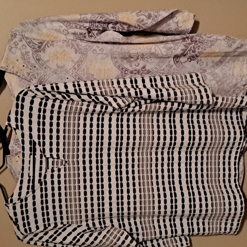 Striped Black and White Women's Top